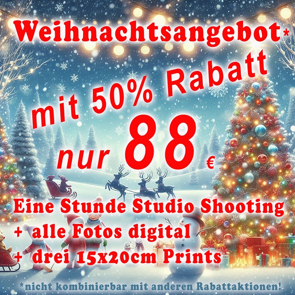 Weihnachtsfotos Rabatt Aktion Fotostudio 2024